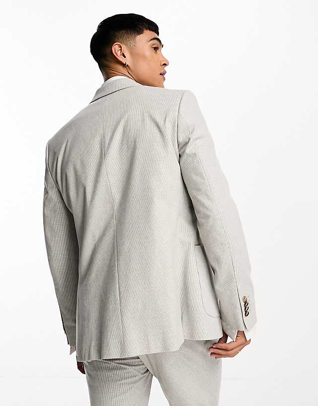 Asos Shelby And Sons Kenmal Suit Jacket In Stone