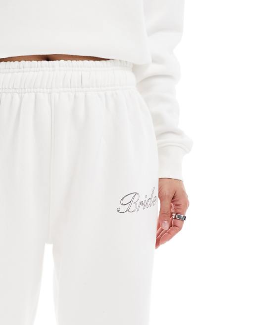 Asos Six Stories Bride Jogger Co-ord In Ivory