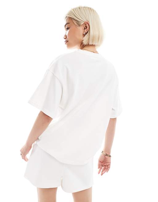Asos Six Stories Bride T-shirt Co-ord In Ivory