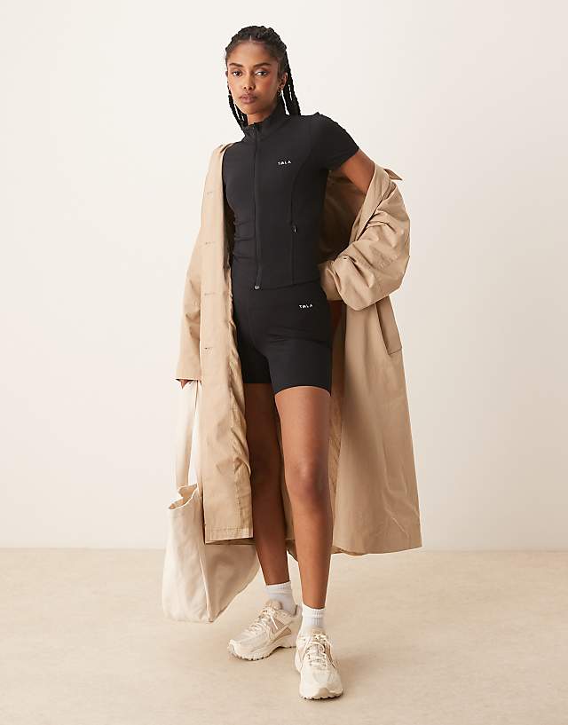 Asos Tala Skinluxe Short Set In Black