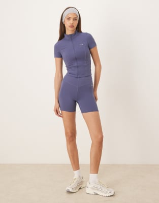 Asos Tala Skinluxe Short Set In Blue