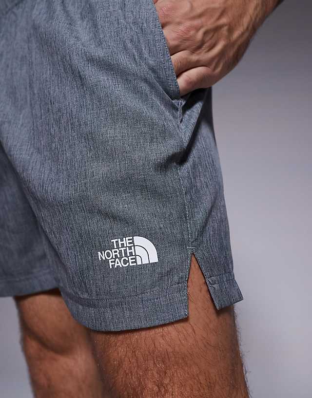 Asos The North Face 24/7 5"" Logo Shorts In Grey
