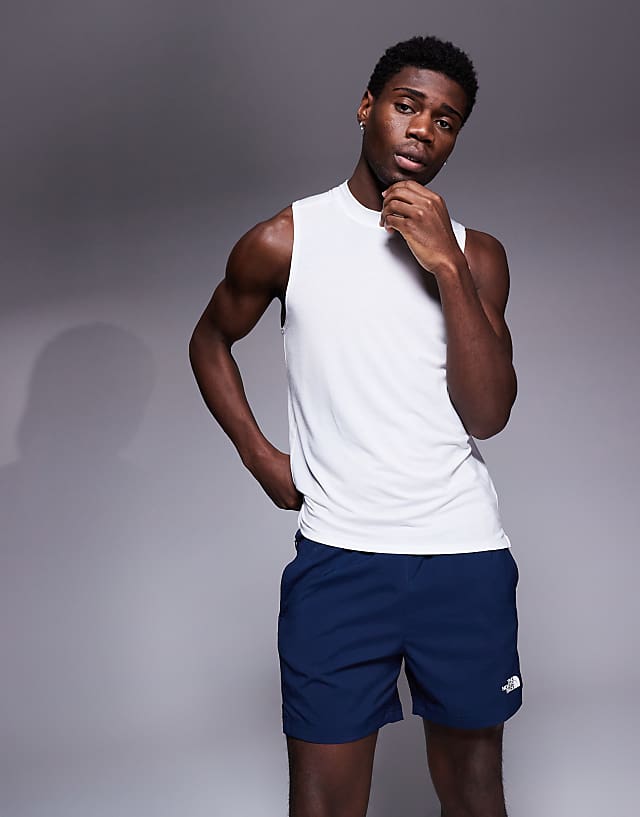 Asos The North Face 24/7 5"" Logo Shorts In Navy