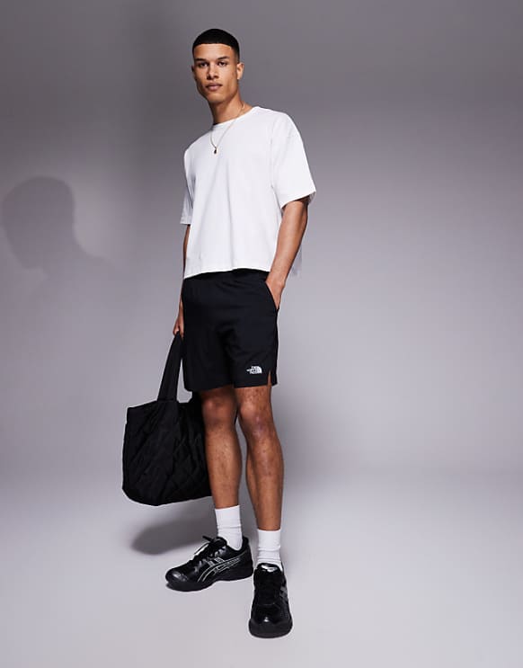 asos The North Face 24/7 logo shorts in black