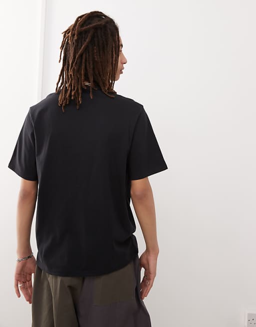 Asos Timberland Box Chest Logo T-shirt In Black