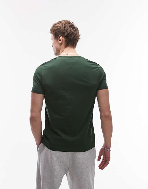 Asos Tommy Hilfiger Logo T-shirt In Green