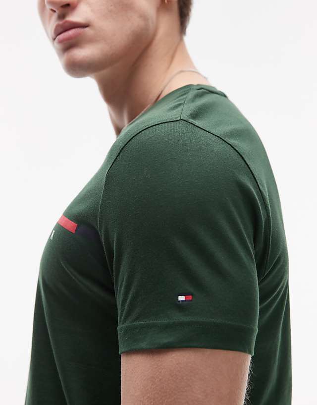 Asos Tommy Hilfiger Logo T-shirt In Green