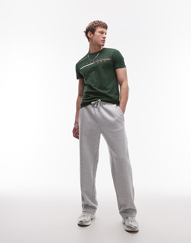 Asos Tommy Hilfiger Logo T-shirt In Green