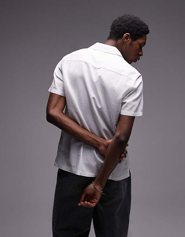Asos Tommy Jeans Linen Button Shirt In Off White