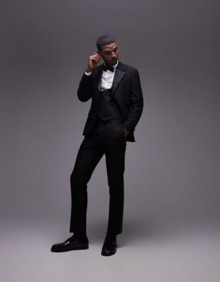 Asos Topman Entry Slim Tux In Black