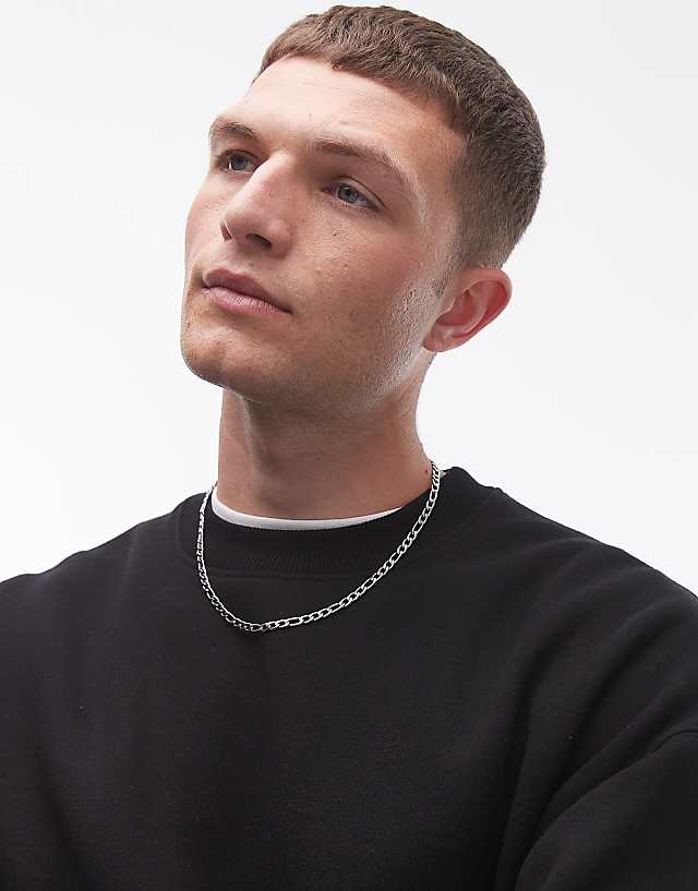 Asos Topman Oversized Fit Sweatshirt In Black