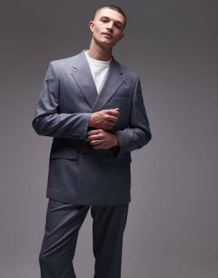 Asos Topman Relaxed Suit In Blue
