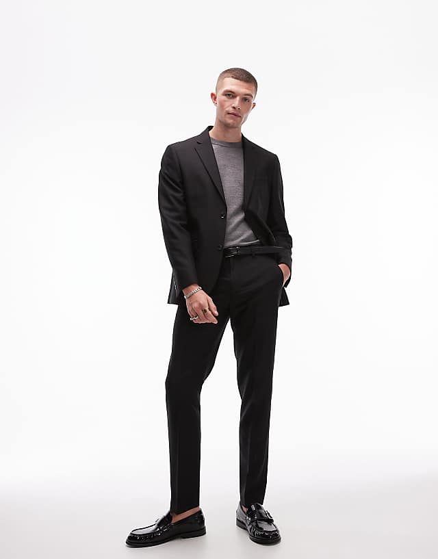 asos Topman Skinny Suit in Black