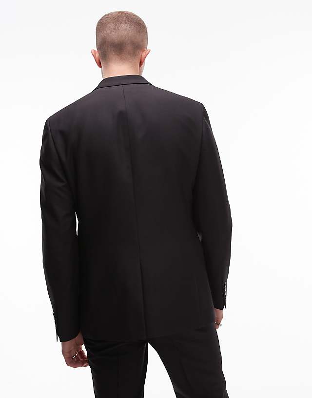 Asos Topman Skinny Suit Jacket In Black