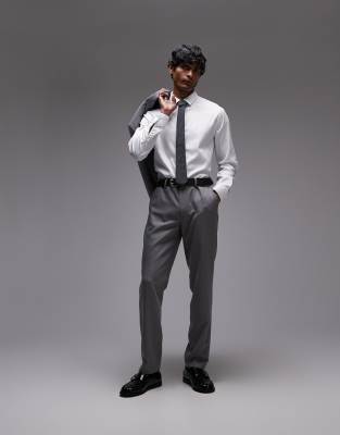 Asos Topman Slim Suit Grey