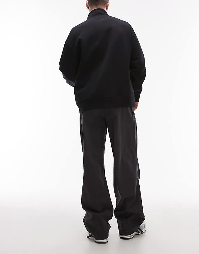 Asos Topman Twill Washed Trousers In Grey