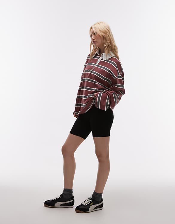 asos Topshop Petite basic legging short in black