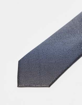 Asos Twisted Tailor Manet Tie In Black And Silver