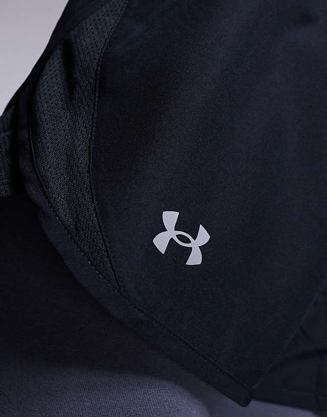 Asos Under Armour Fly By 3 Inch Shorts In Black