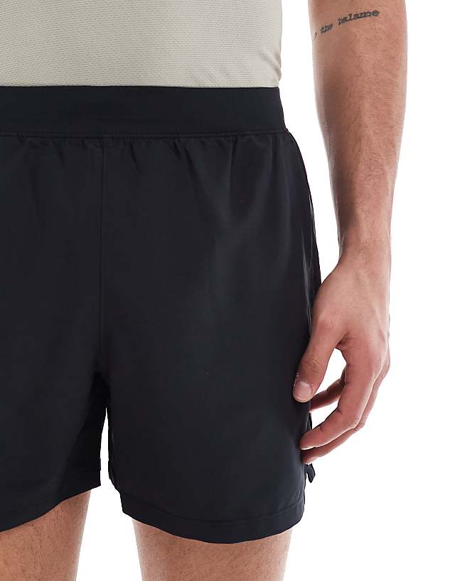 Asos Under Armour Launch 5 Inch Shorts In Black