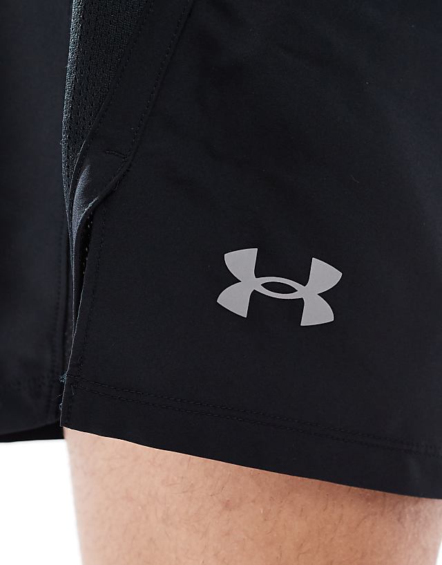 Asos Under Armour Launch 5 Inch Shorts In Black
