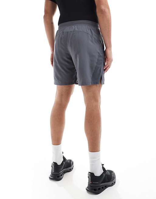 Asos Under Armour Launch 7 Inch Shorts In Grey