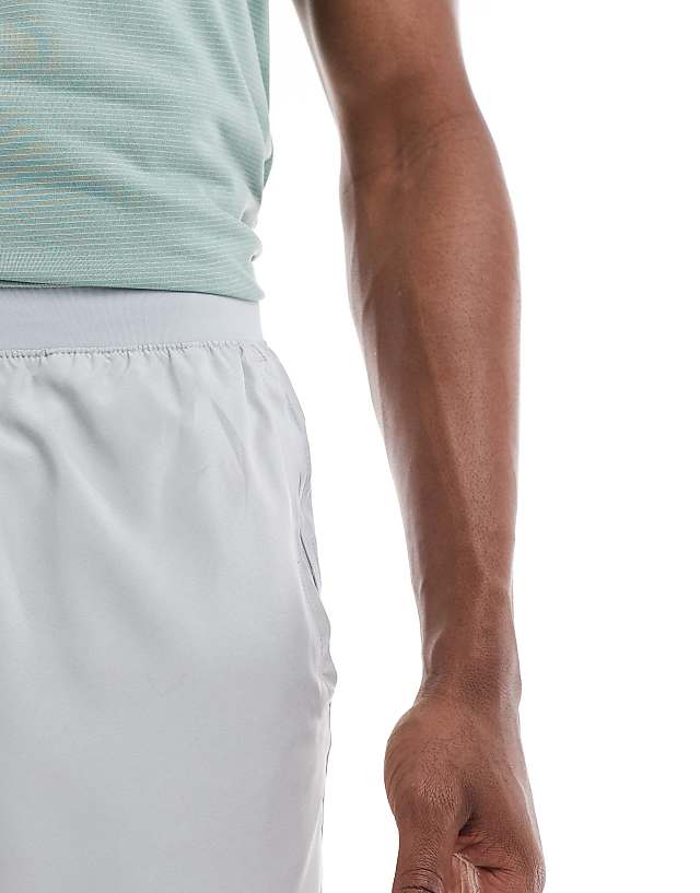 Asos Under Armour Launch 7 Inch Shorts In Grey