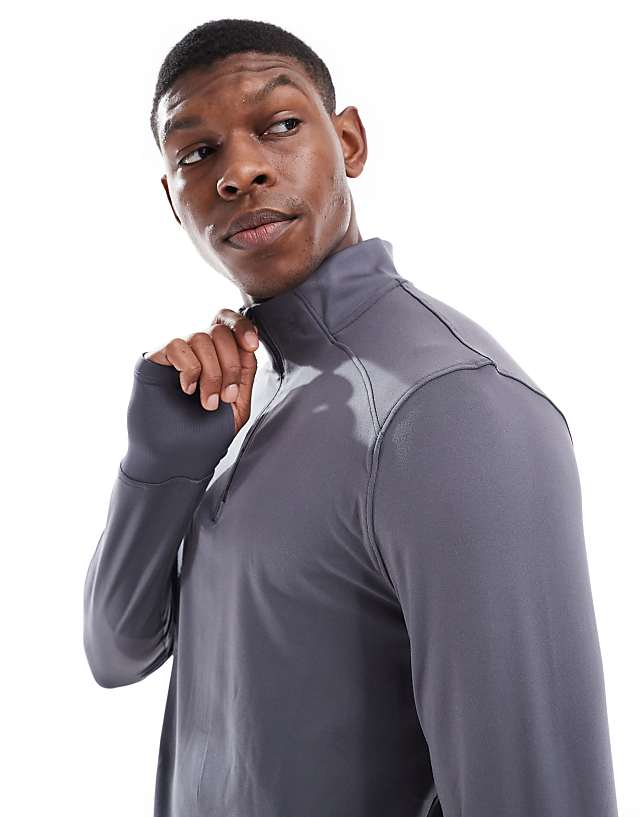 Asos Under Armour Launch Pro Quarter Zip In Grey