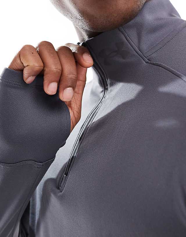 Asos Under Armour Launch Pro Quarter Zip In Grey