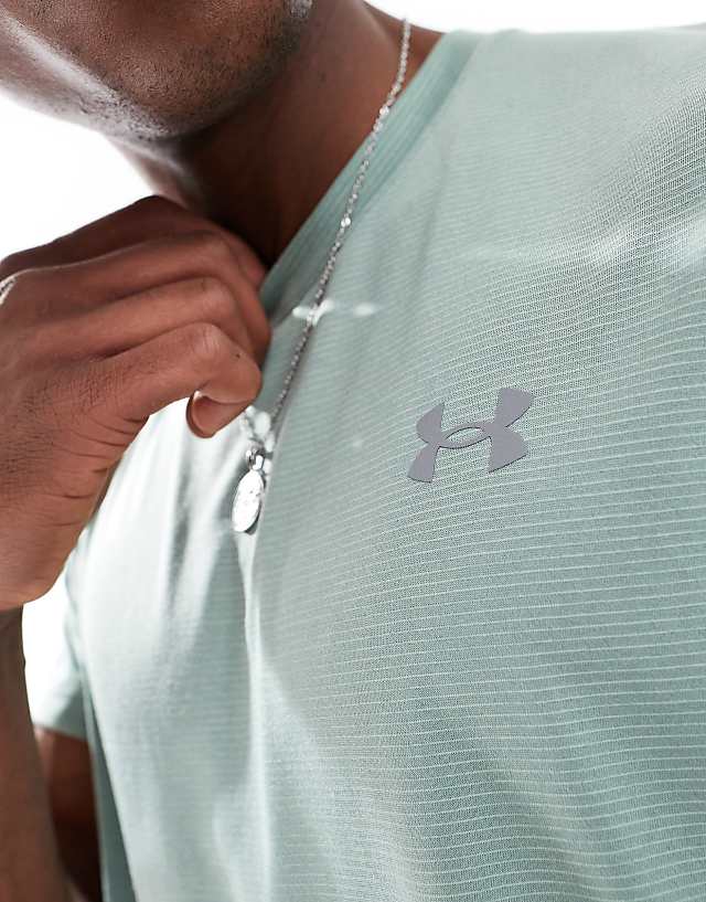Asos Under Armour Launch T-shirt In Green