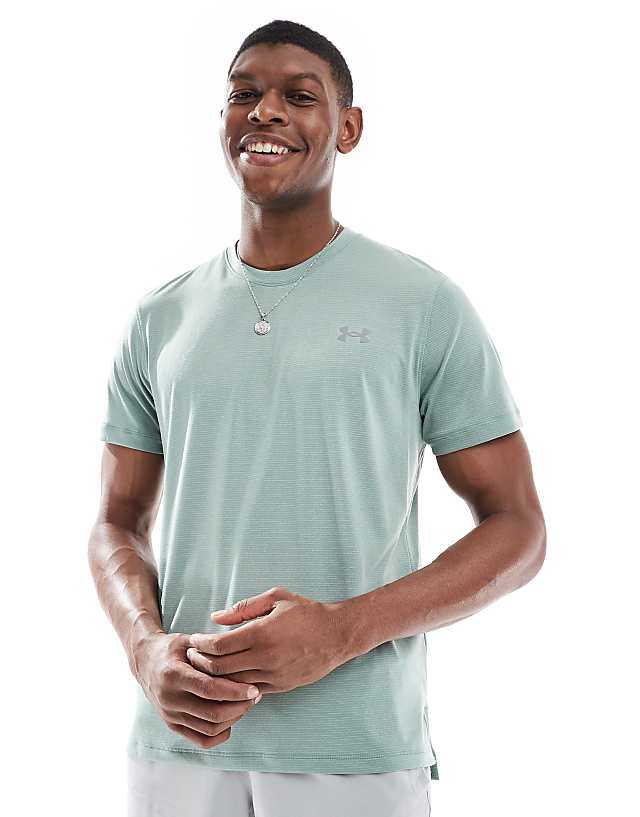 asos Under Armour Launch t-shirt in green