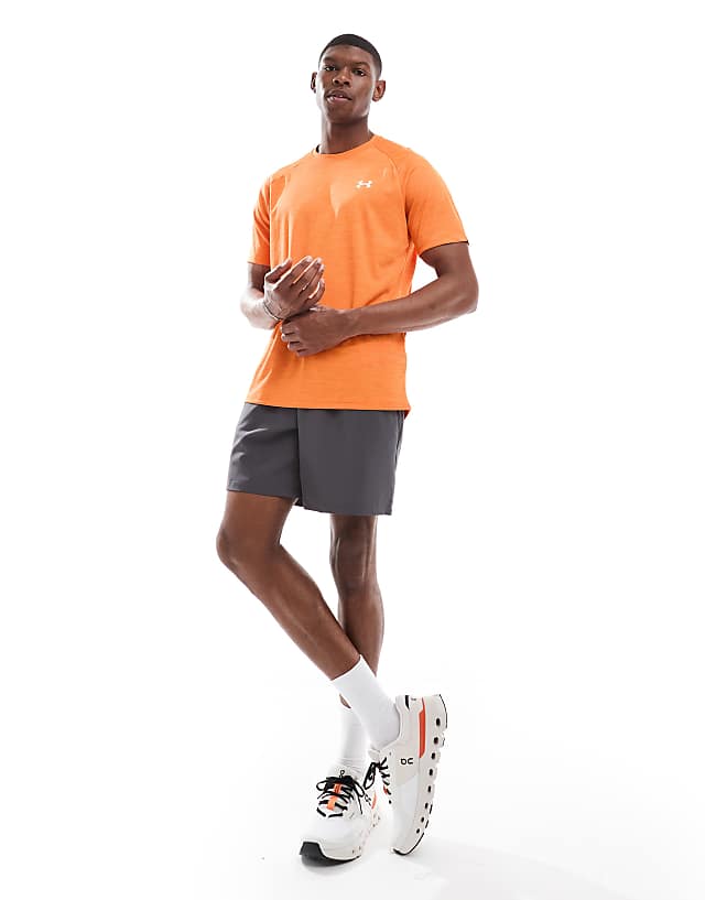 Asos Under Armour Tech Textured T-shirt In Orange