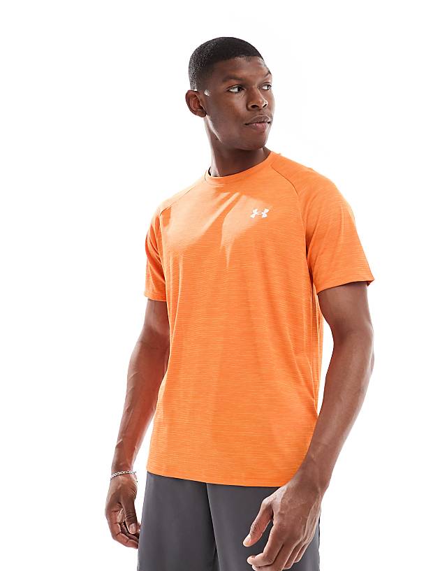 Asos Under Armour Tech Textured T-shirt In Orange