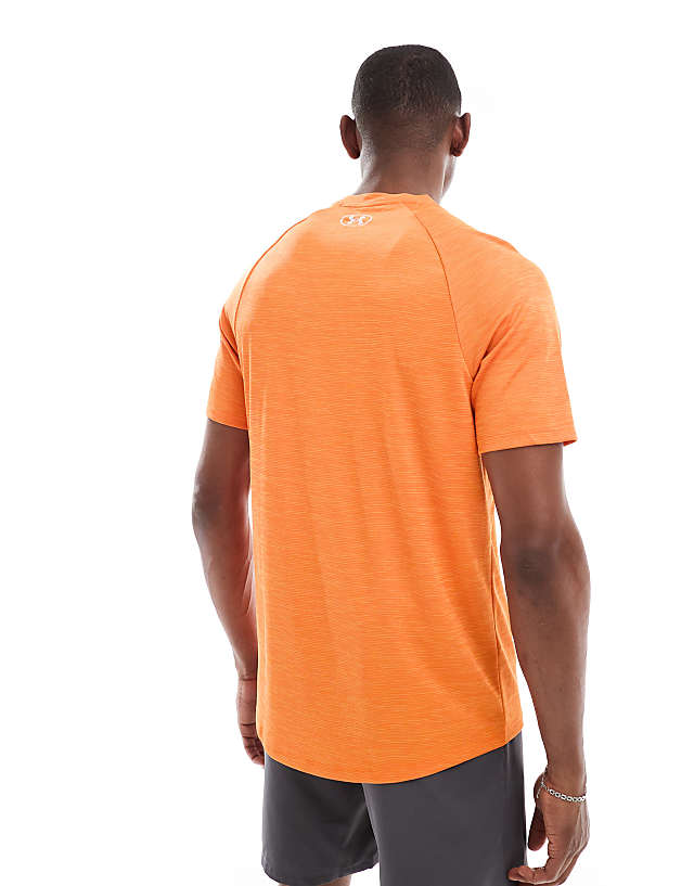 Asos Under Armour Tech Textured T-shirt In Orange