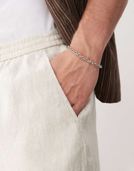 Asos Weekday Linen Shorts In Beige