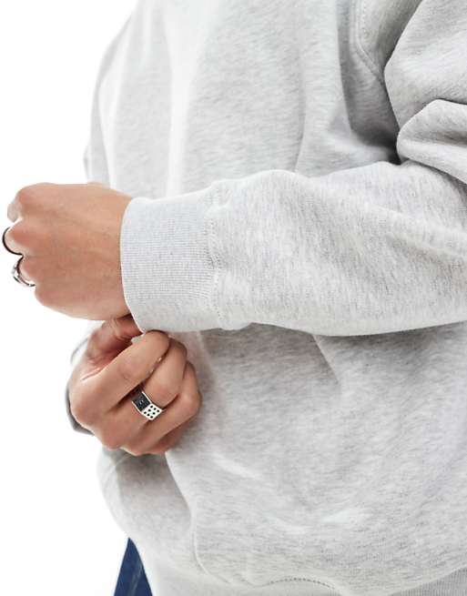 Asos Weekday Oversized Sweatshirt In Grey Melange