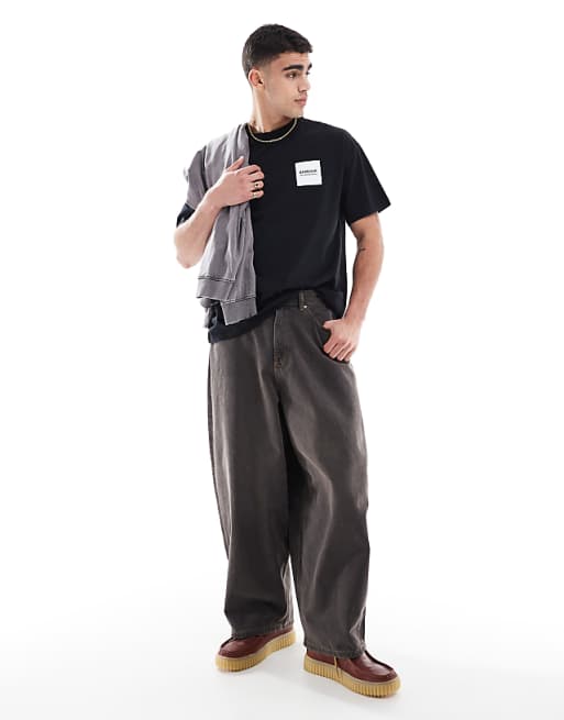 Asos Barbour International Backprint Oversized T-shirt In Black