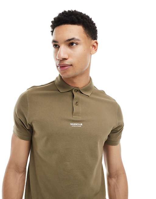 asos Barbour International Formula polo in khaki exclusive to asos