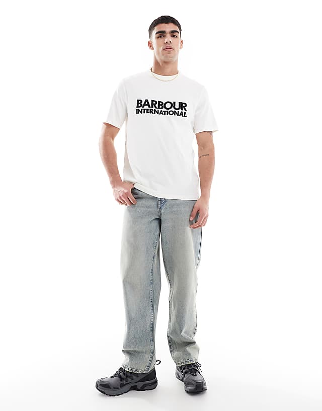 Asos Barbour International Jason T-shirt In Whisper White