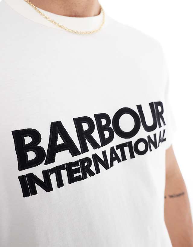 Asos Barbour International Jason T-shirt In Whisper White