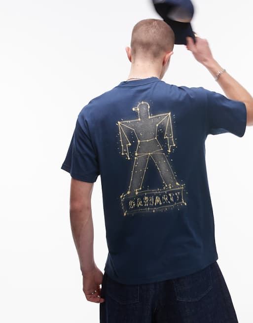 asos Carhartt WIP stargazer graphic t-shirt in dusky blue