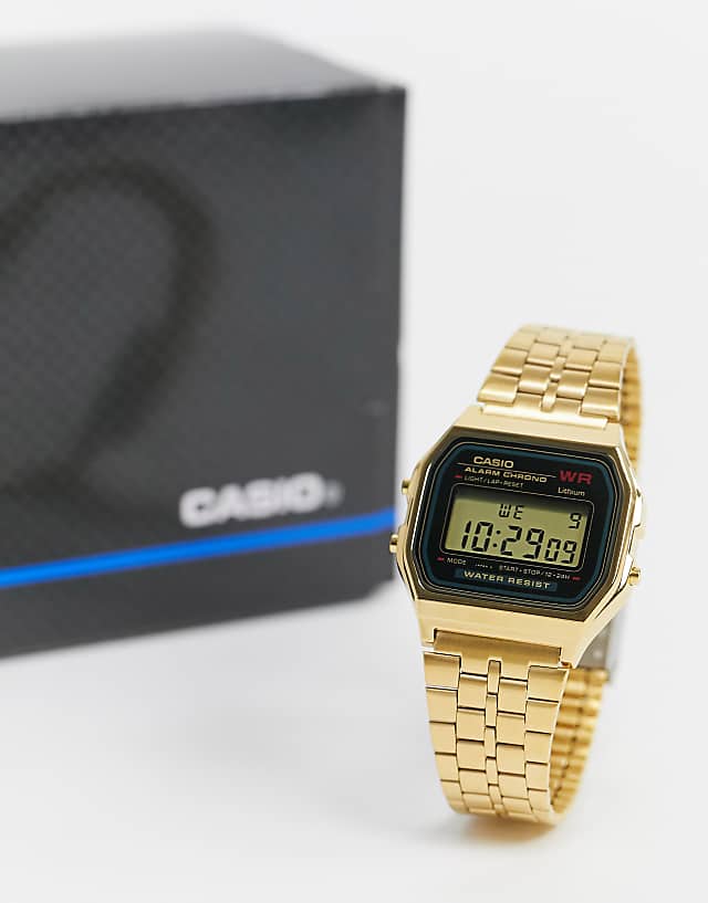 Asos Casio A159WGEA-1EF Gold Digital Bracelet Watch