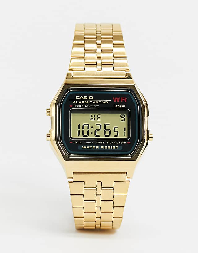 asos Casio A159WGEA-1EF gold digital bracelet watch