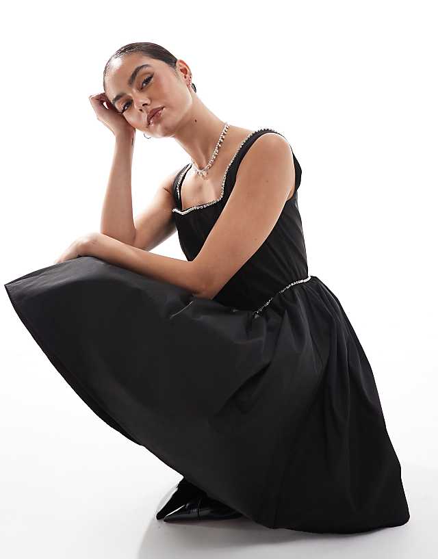 asos Collective The Label Corset mini dress in black