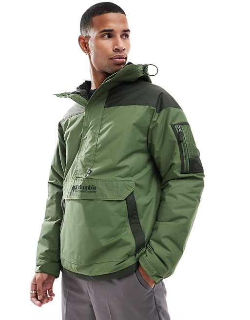 Asos Columbia Challenger II Insulated Pullover In Green