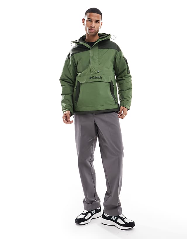 asos Columbia Challenger II insulated pullover in green
