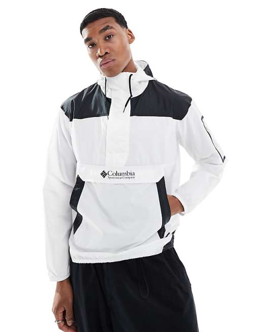 asos Columbia Challenger II windbreaker in black and white