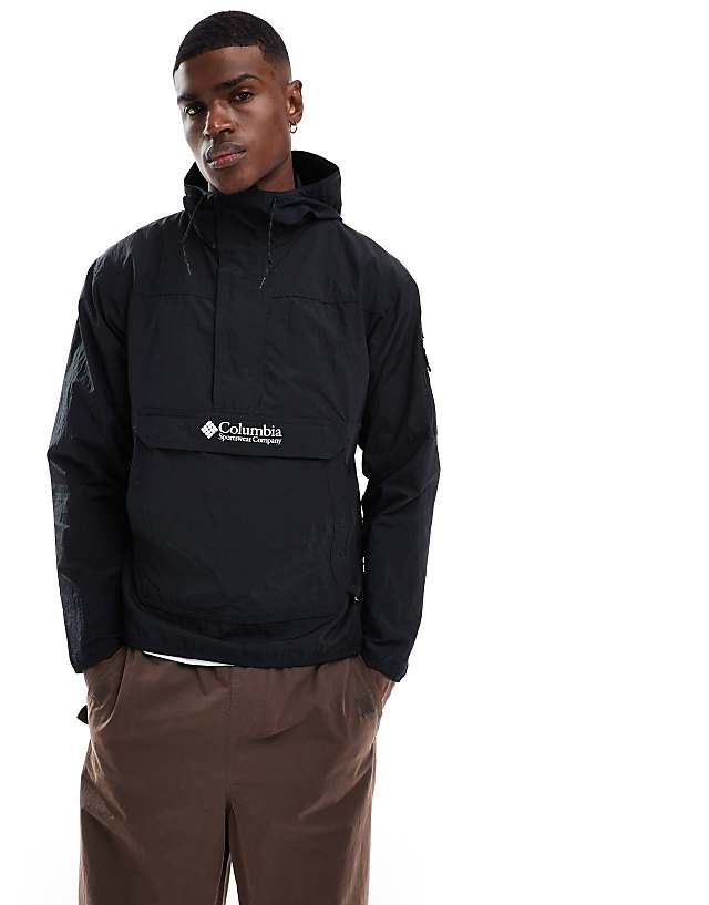 asos Columbia Challenger windbreaker anorak in black