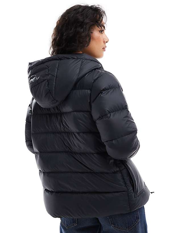 Asos Columbia Harmony Falls Hooded Down Jacket In Black