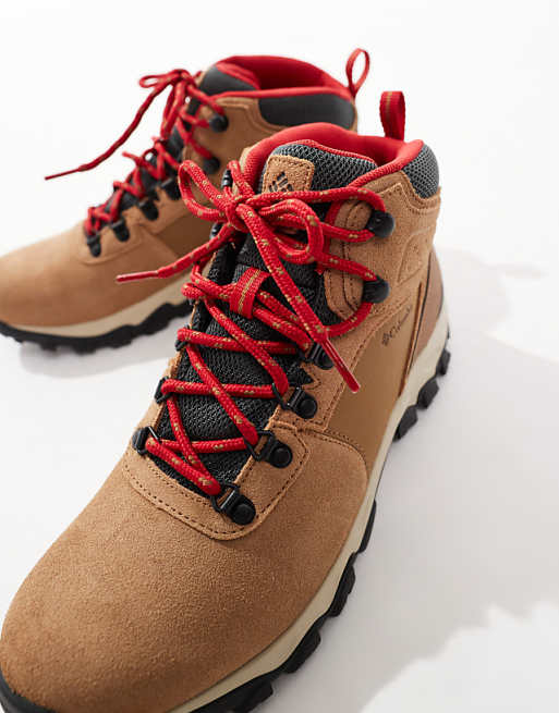 Asos Columbia Newton Ridge Plus II WP Waterproof Suede Hiking Boots In Tan